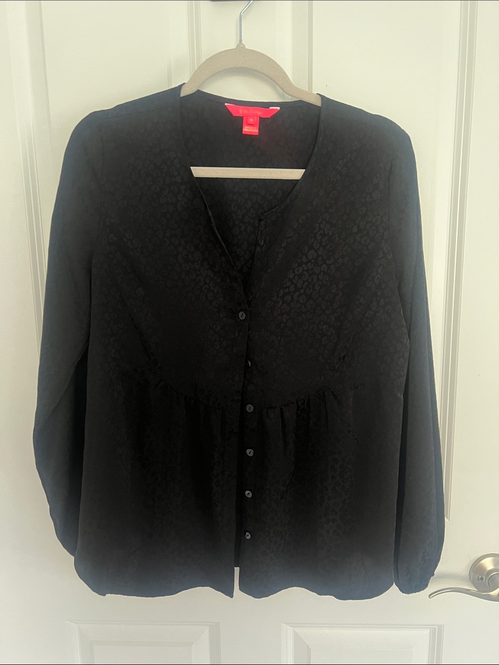 Lilly Pulitzer Black Button-Front Blouse